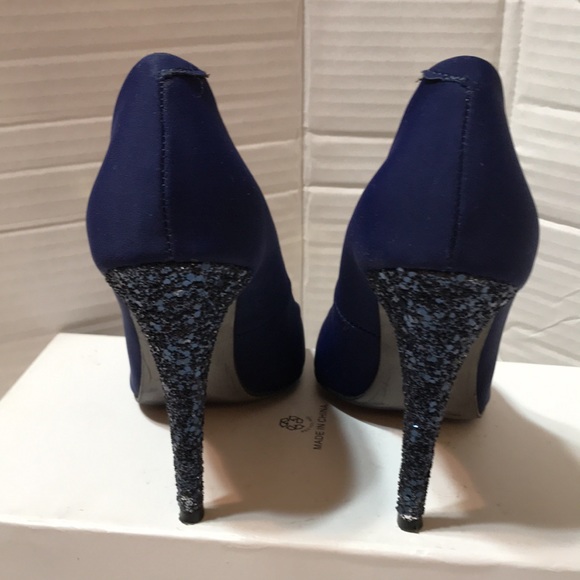 La filles des fleurs fabric upper with glitter heels. Made in Italy - Picture 5 of 6